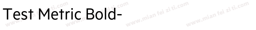 Test Metric Bold字体转换